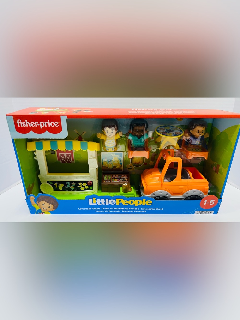 Fisher-Price Little People Orange Truck with Lemonade Stand Playset